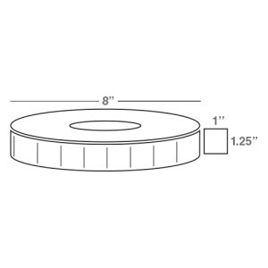 Wasp 1.25" x 1.0" Direct Thermal labels, 4 rolls, 5560 per roll, 8" OD