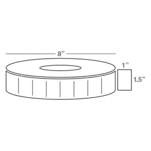 Wasp 1.5" x 1.0" Direct Thermal labels, 4 rolls, 5560 per roll, 8" OD