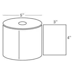 Wasp 4.0" x 3.0" Direct Thermal labels, 12 rolls, 850 per roll