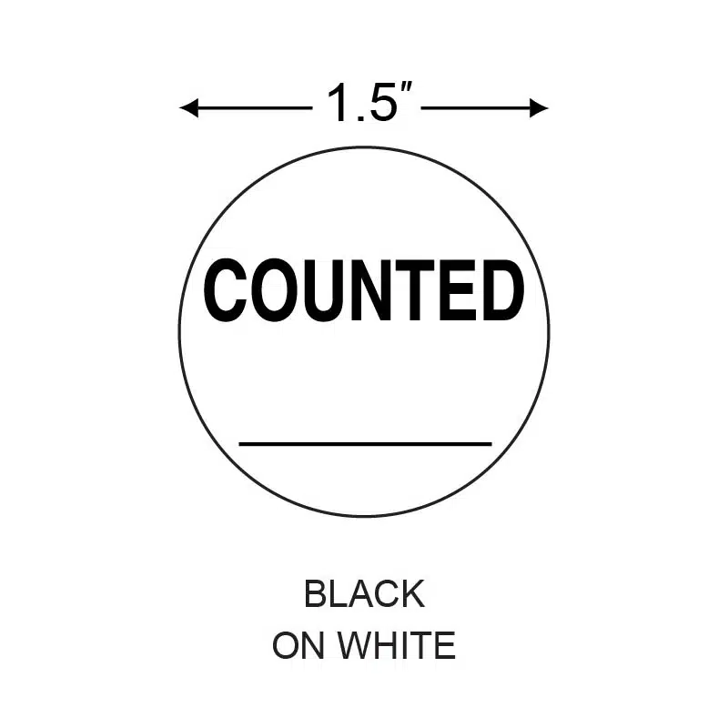 Stinger 1.5 in. x 1.5 in. Preprinted Paper Label, Black on White, Permanent Adhesive, 3 in. Core, 5 in. OD, 1000 per Roll, 4 Roll(s) Preprint: COUNTED - Image 2