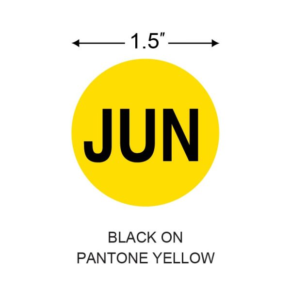 Stinger 1.5 in. x 1.5 in. Preprinted Paper Label, Black on Yellow, Permanent Adhesive, 3 in. Core, 5 in. OD, 1000 per Roll, 4 Roll(s) Preprint: JUN - Image 2