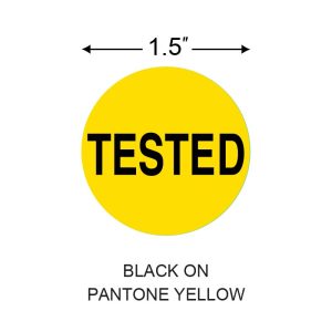 Stinger 1.5 in. x 1.5 in. Preprinted Paper Label, Black on Yellow, Permanent Adhesive, 3 in. Core, 5 in. OD, 1000 per Roll, 4 Roll(s) Preprint: TESTED