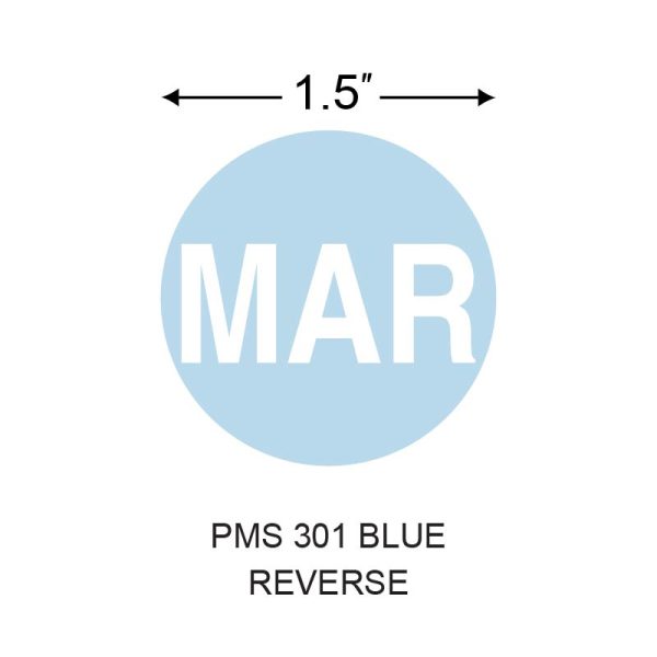 Stinger 1.5 in. x 1.5 in. Preprinted Paper Label, Blue Reverse, Permanent Adhesive, 3 in. Core, 5 in. OD, 1000 per Roll, 4 Roll(s) Preprint: MAR - Image 2