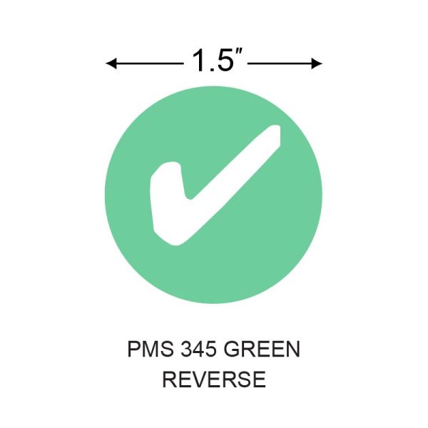 Stinger 1.5 in. x 1.5 in. Preprinted Paper Label, Green Reverse, Permanent Adhesive, 3 in. Core, 5 in. OD, 1000 per Roll, 4 Roll(s) Preprint: CHECK - Image 2