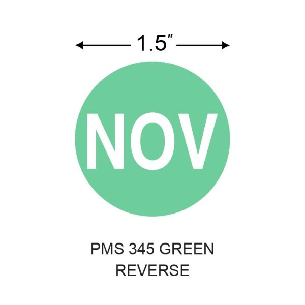 Stinger 1.5 in. x 1.5 in. Preprinted Paper Label, Green Reverse, Permanent Adhesive, 3 in. Core, 5 in. OD, 1000 per Roll, 4 Roll(s) Preprint: NOV - Image 2