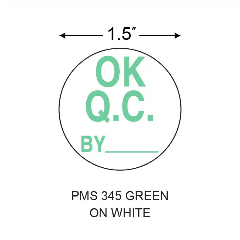 Stinger 1.5 in. x 1.5 in. Preprinted Paper Label, Green on White, Permanent Adhesive, 3 in. Core, 5 in. OD, 1000 per Roll, 4 Roll(s) Preprint: QCBY - Image 2