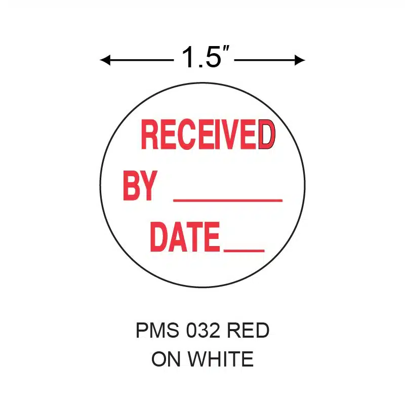 Stinger 1.5 in. x 1.5 in. Preprinted Paper Label, Red on White, Permanent Adhesive, 3 in. Core, 5 in. OD, 1000 per Roll, 4 Roll(s) Preprint: RECEIVED - Image 2