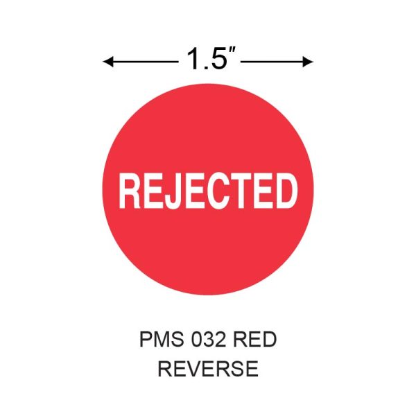 Stinger 1.5 in. x 1.5 in. Preprinted Paper Label, Red Reverse, Permanent Adhesive, 3 in. Core, 5 in. OD, 1000 per Roll, 4 Roll(s) Preprint: REJECTED - Image 2