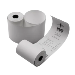 Wasp Mobile Printer 2.25” x 85’ DT Receipt Paper, 50 rolls/case, Core ID ½”, roll OD 1.81”