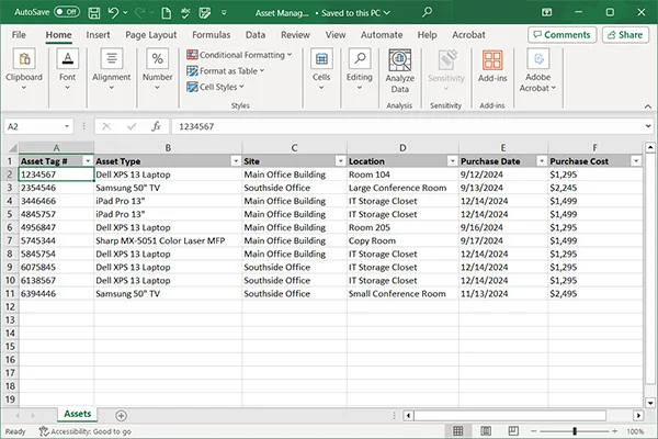 Free Asset Tracking Template Excel Download